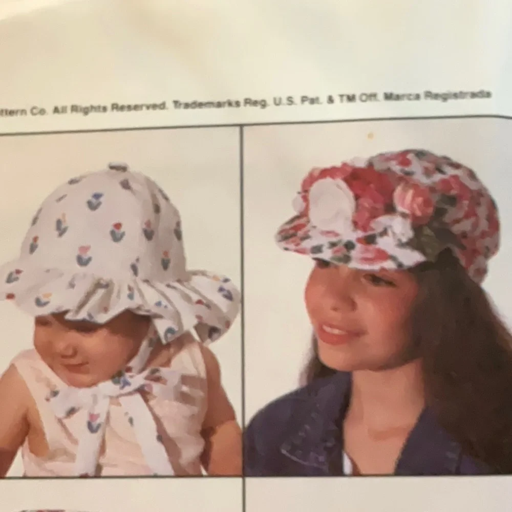 Vtg. McCall’s Crafts 6210 Pattern Infants-Children’s-Boys’ and Girls Hat Package